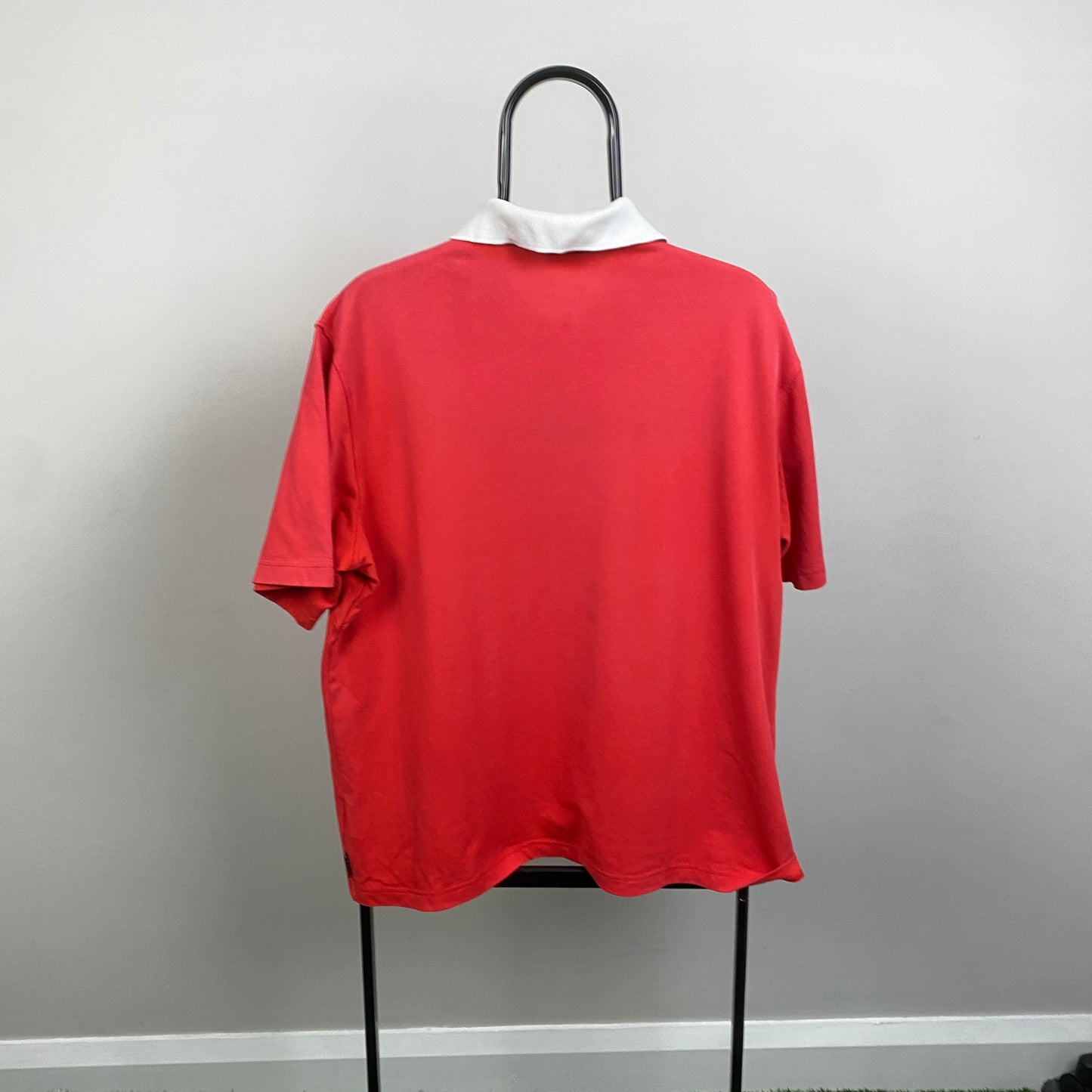 90s Nike Challenge Court Polo Shirt T-Shirt Pink Medium