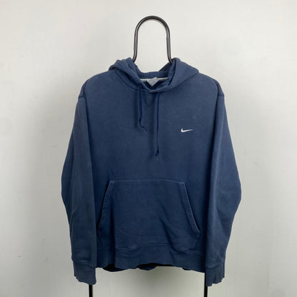 00s Nike Heavyweight Hoodie Blue Large