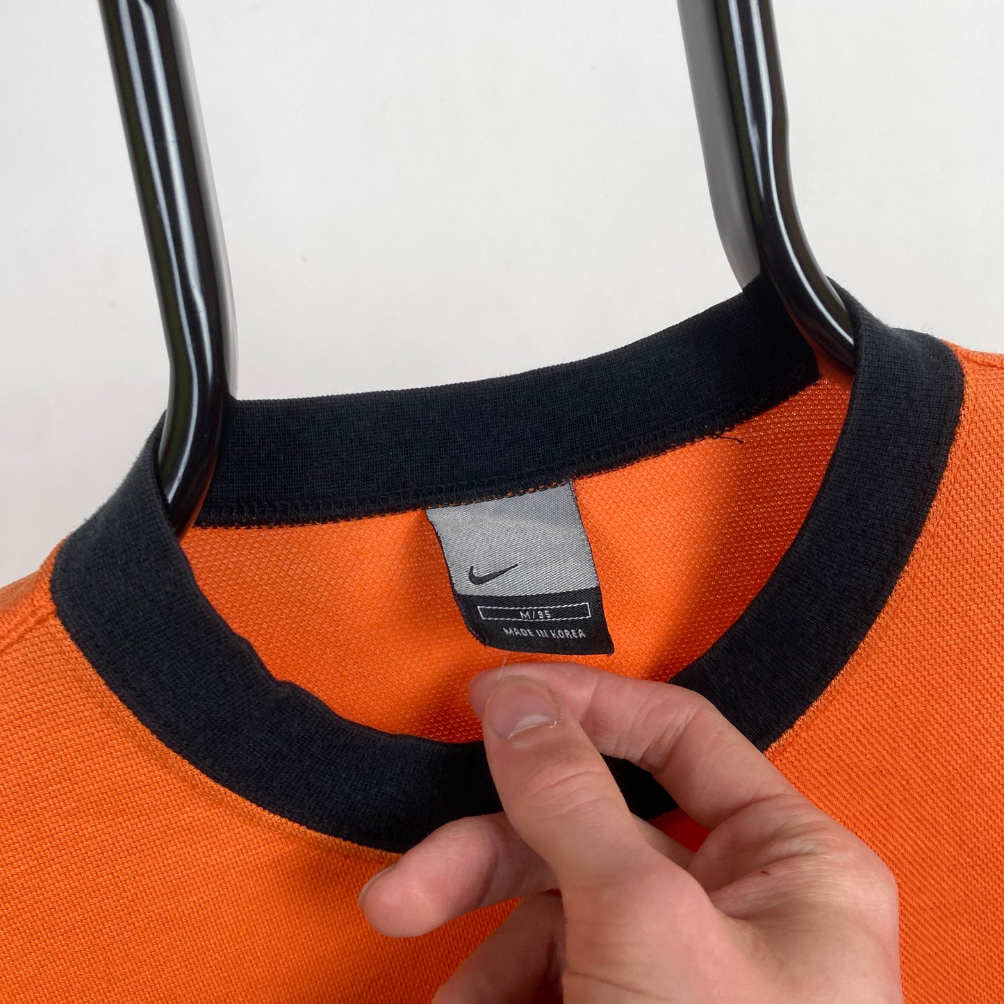00s Nike Netherlands Football Shirt T-Shirt Orange Medium