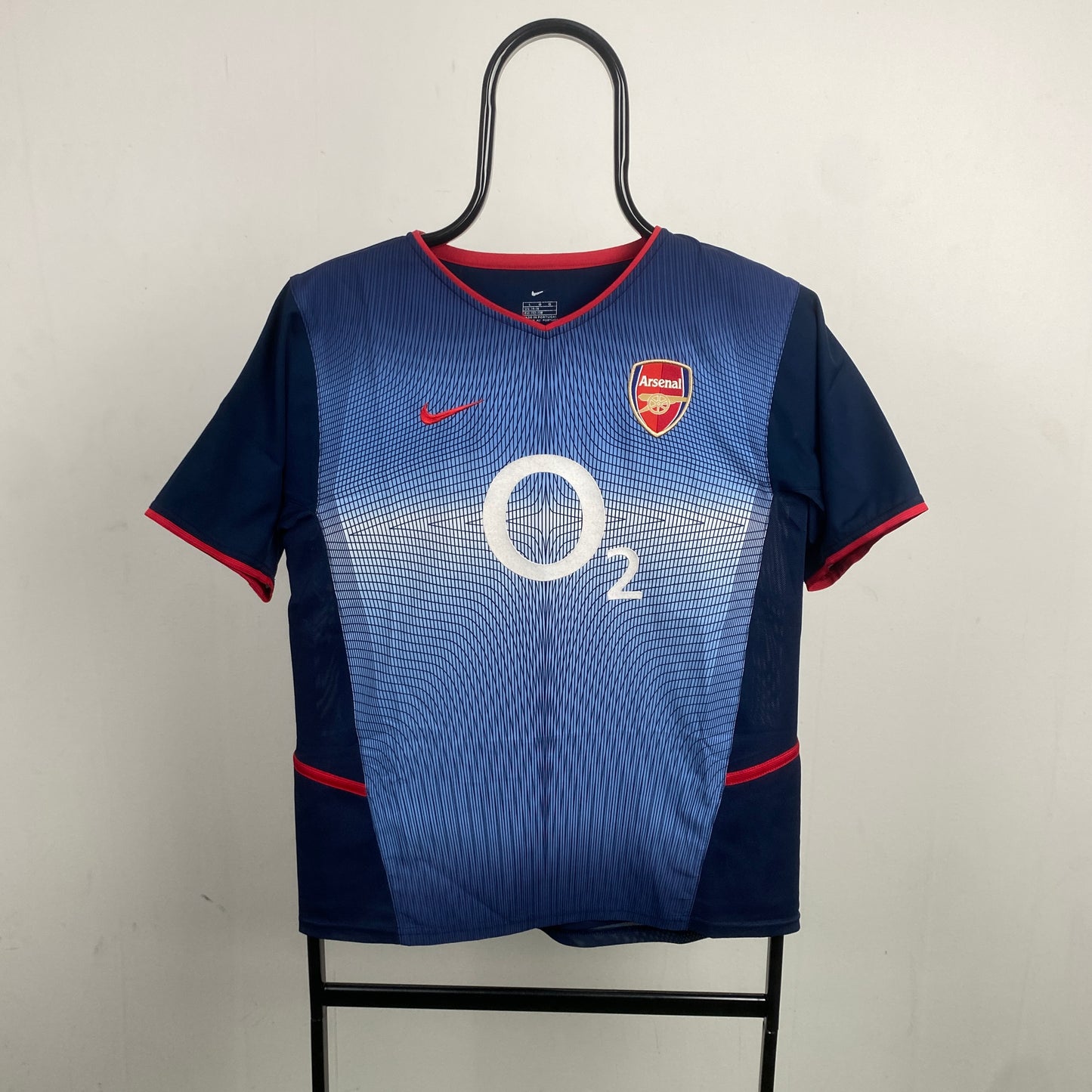 00s Nike Arsenal Football Shirt T-Shirt Blue XS