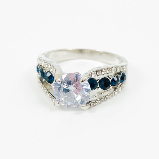 Vintage Signet Gemstone Ring Silver