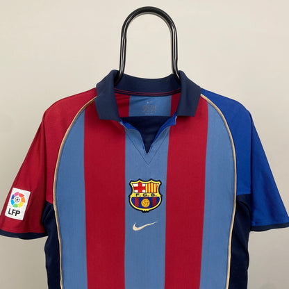 90s Nike Barcelona Football Shirt T-Shirt Red Small