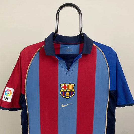 90s Nike Barcelona Football Shirt T-Shirt Red Small