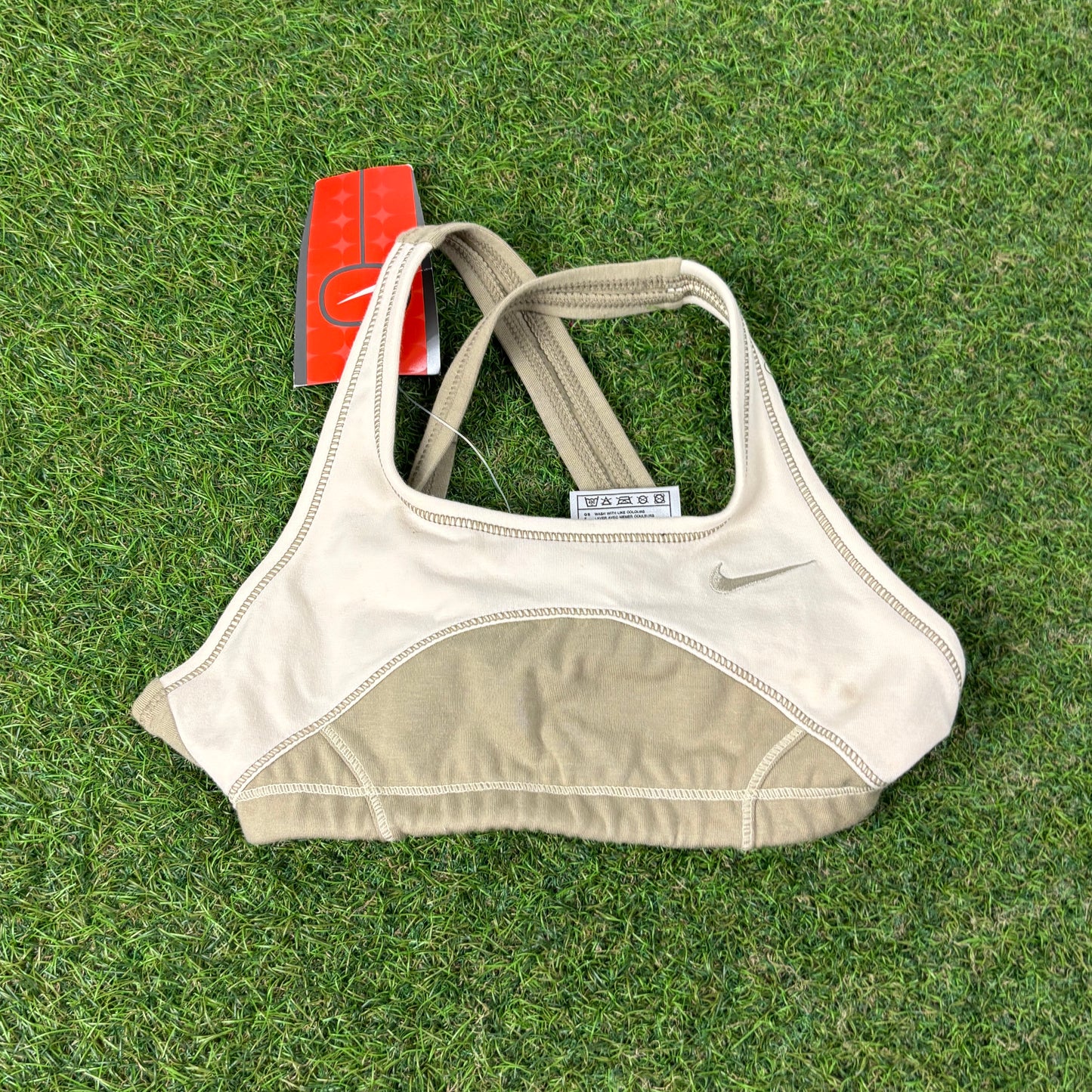 00s Nike Sports Bra T-Shirt Brown XS
