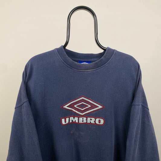 00s Umbro Sweatshirt Blue XXL