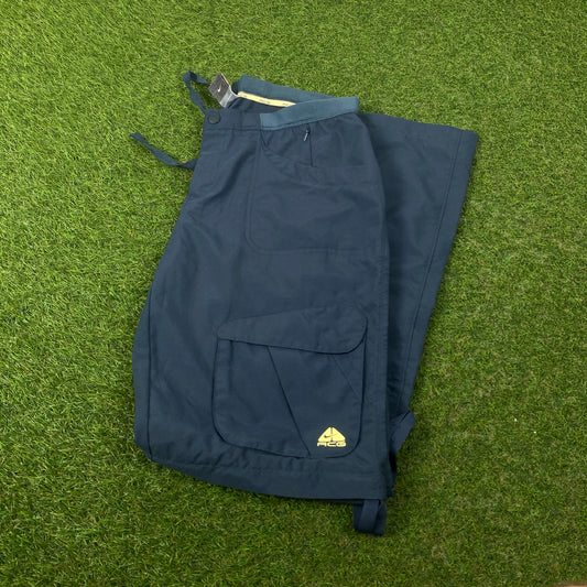00s Nike ACG Zip Off Trousers Joggers Blue Medium