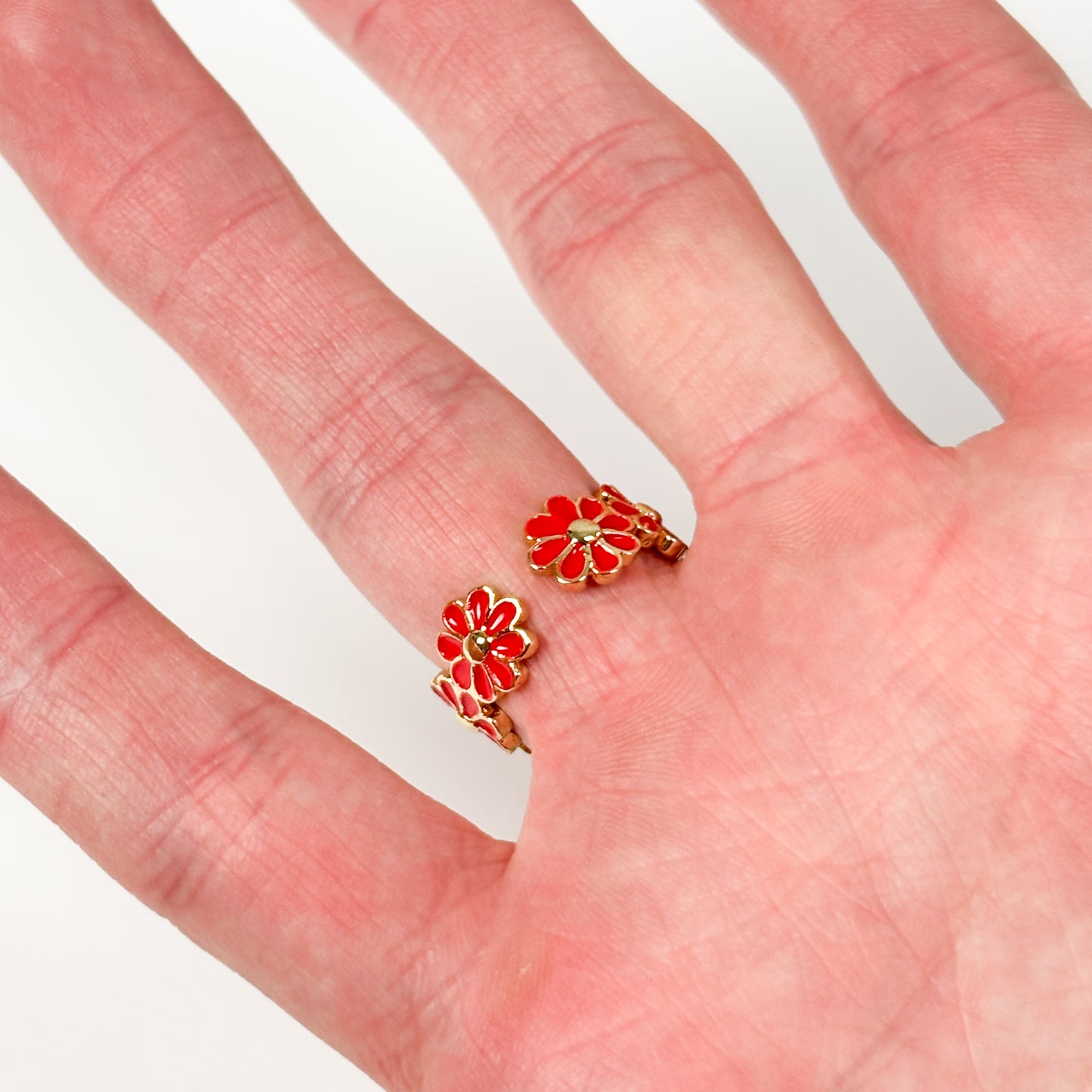Flower Band Ring Gold