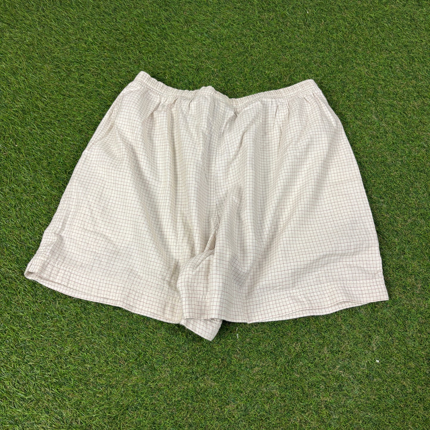 90s Nike Challenge Court Plaid Shorts White XL