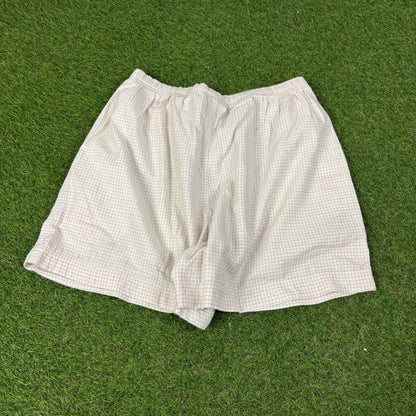 90s Nike Challenge Court Plaid Shorts White XL