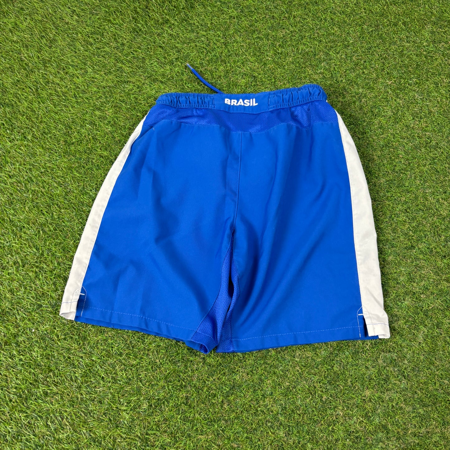 00s Nike Brazil Football Shorts Blue XS