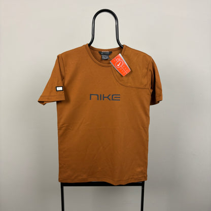 00s Nike Morse Code T-Shirt Brown Small