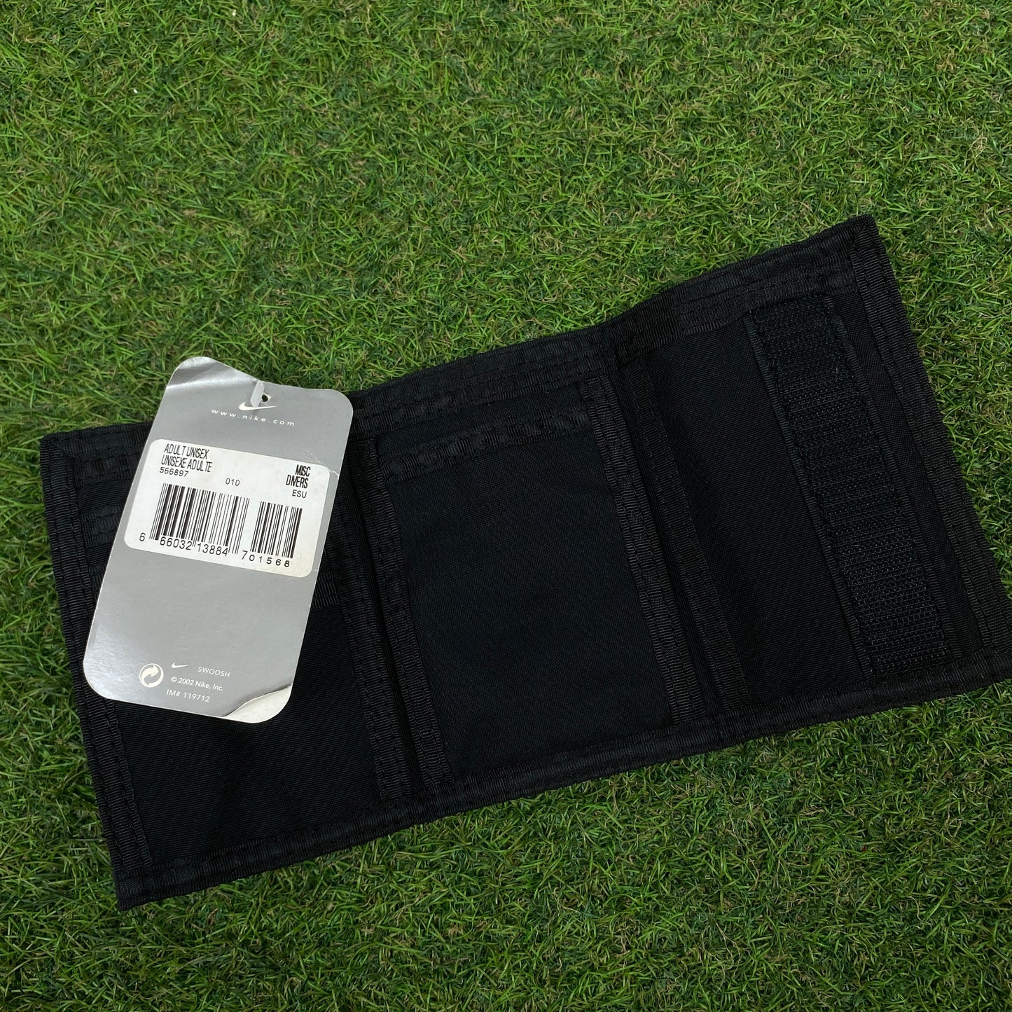 00s Nike Tri-Fold Wallet Card Holder Black