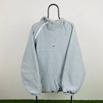 90s Nike Reversible Sidewinder Fleece Coat Jacket Blue White XL