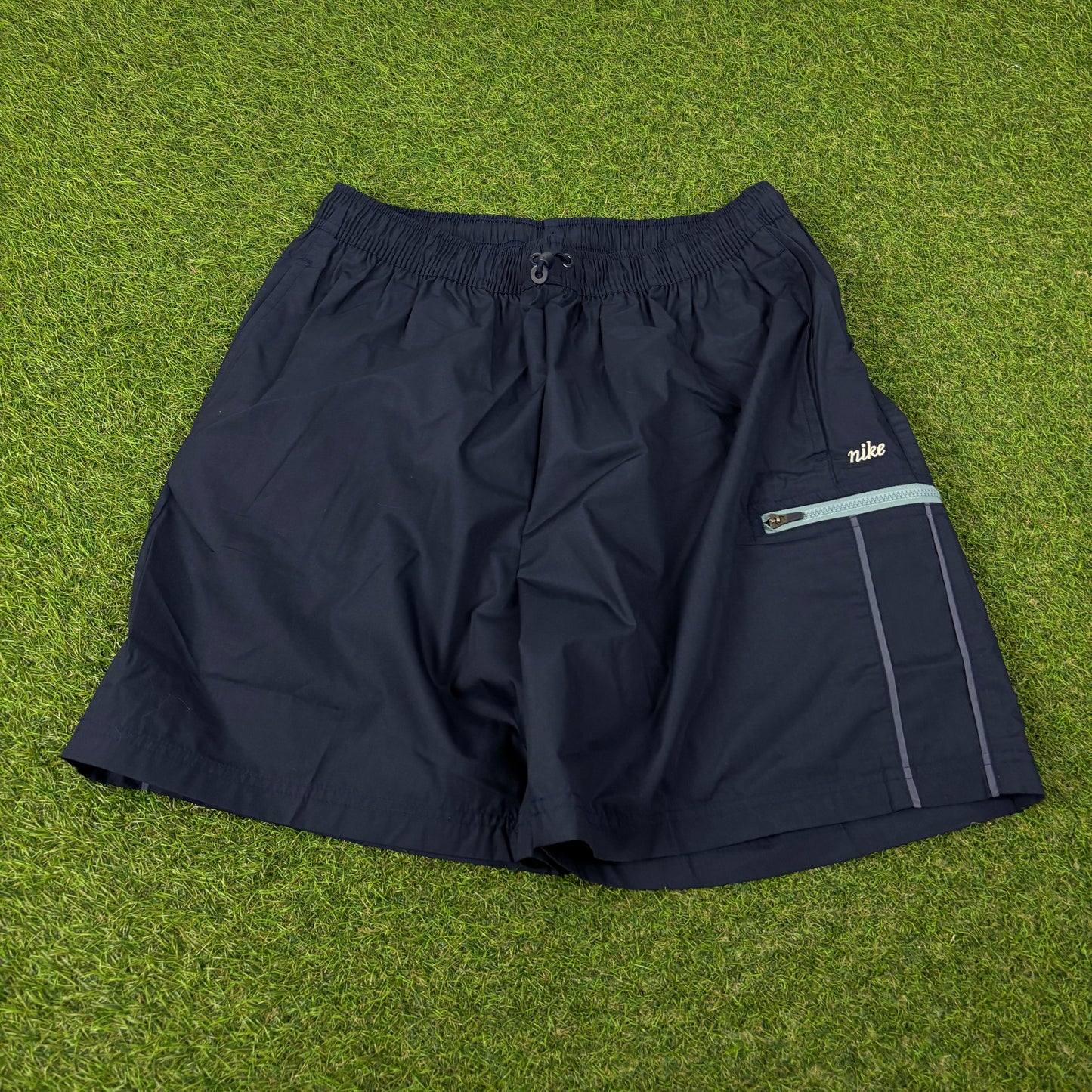00s Nike Zip Pocket Shorts Blue Large