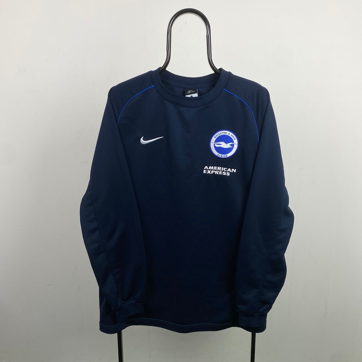 00s Nike Brighton Football Sweatshirt Blue Large