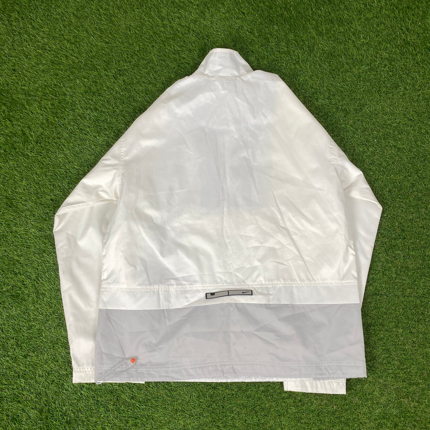 00s Nike Windbreaker Jacket + Joggers Set White Medium