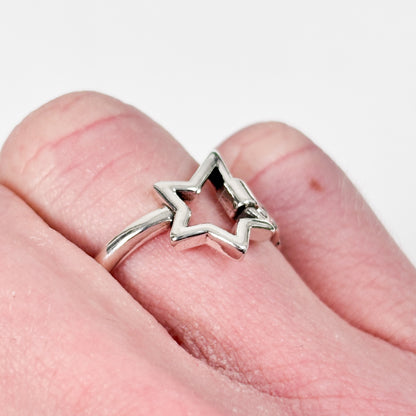 Star Band Ring Adjustable Vintage