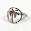 Retro Vintage Palm Tree Ring Silver