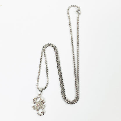 Retro Scorpion Chain Link Necklace Chain Silver