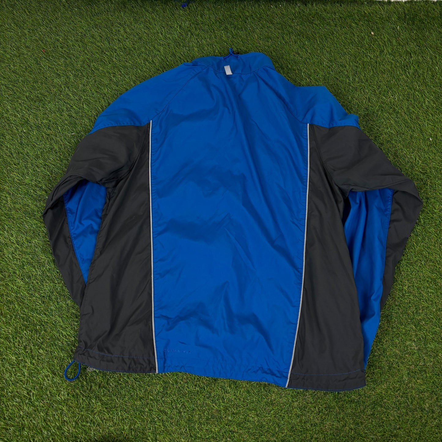 00s Nike Piping Windbreaker Jacket + Joggers Set Blue Medium