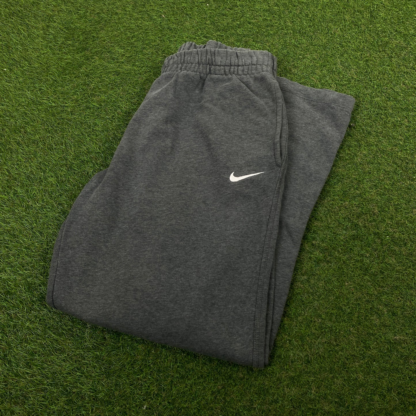 00s Nike Wide Leg Cotton Joggers Grey Large