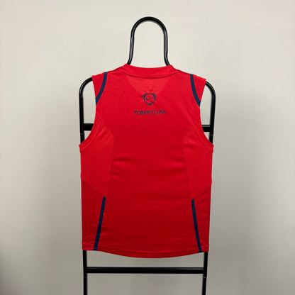 00s Nike Barcelona Vest T-Shirt Red XS