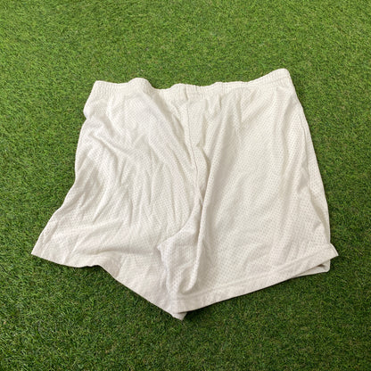Retro Champion Nylon Shorts White Medium