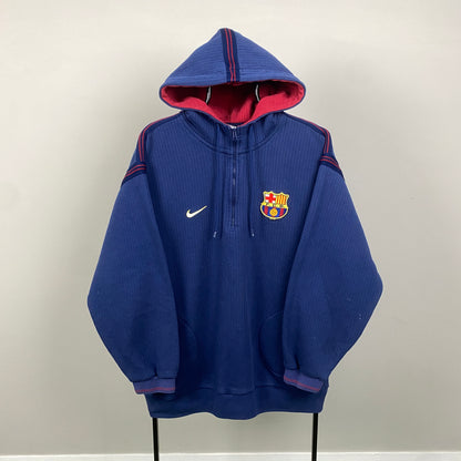 90s Nike Barcelona Hoodie Blue Large
