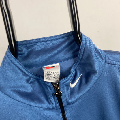 90s Nike 1/4 Zip Sweatshirt Blue Medium