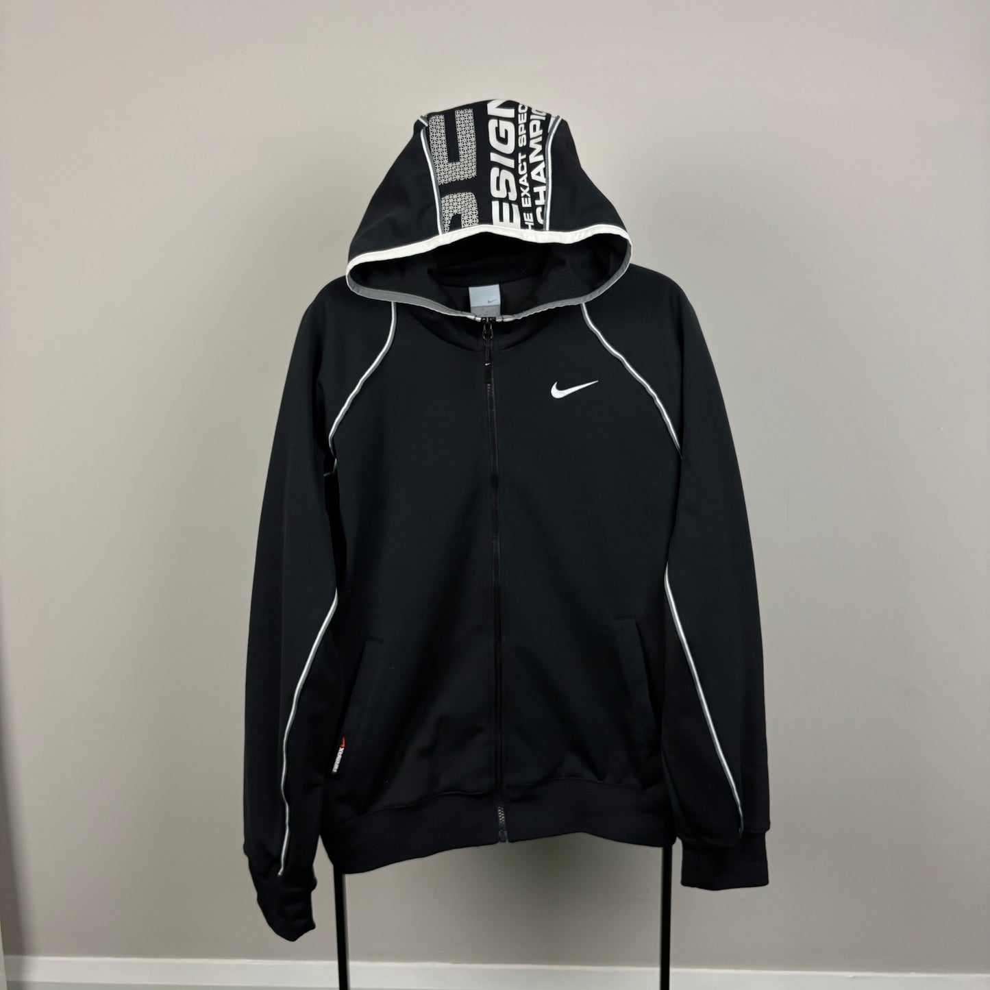 00s Nike Air Max Series 87 Zip Hoodie Jacket Black Large