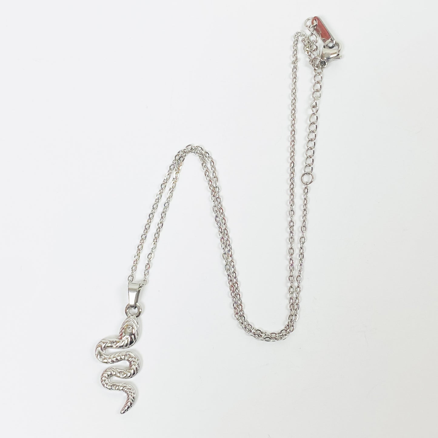 Retro Snake Chain Link Necklace Chain Silver