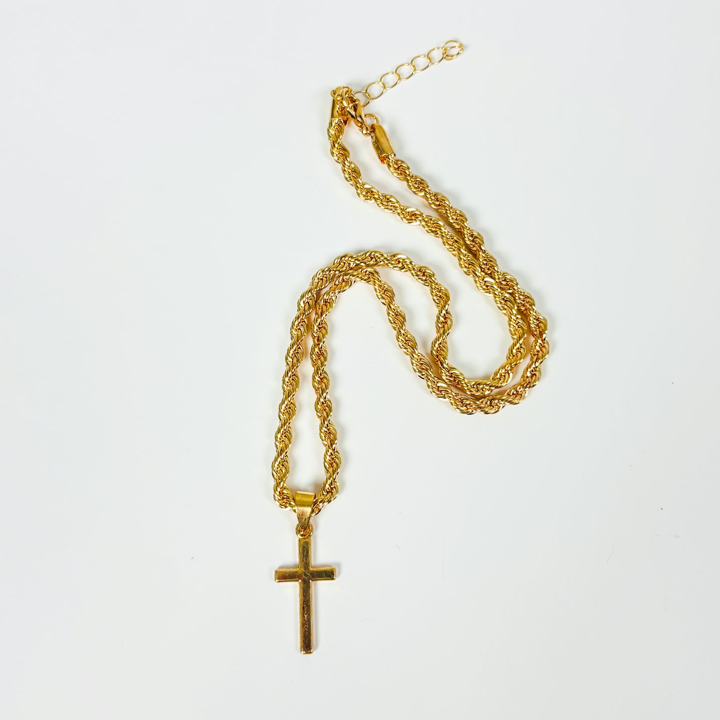 Jesus Cross Necklace Gold
