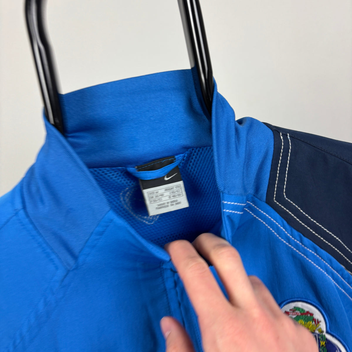 90s Porto T90 Windbreaker Jacket Blue Medium