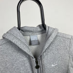 00s Nike Zip Hoodie Grey XS