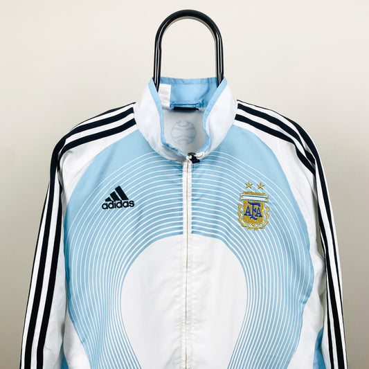 90s Adidas Argentina Windbreaker Jacket White Medium