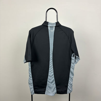 00s Nike Golf Polo T-Shirt Black Medium