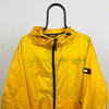 Retro Tommy Hilfiger Waterproof Coat Jacket Yellow Large