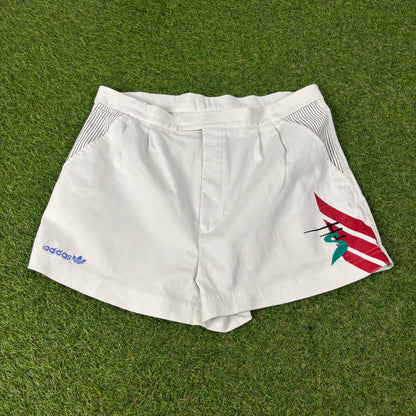 90s Adidas Stefan Edberg Tennis Shorts White Medium