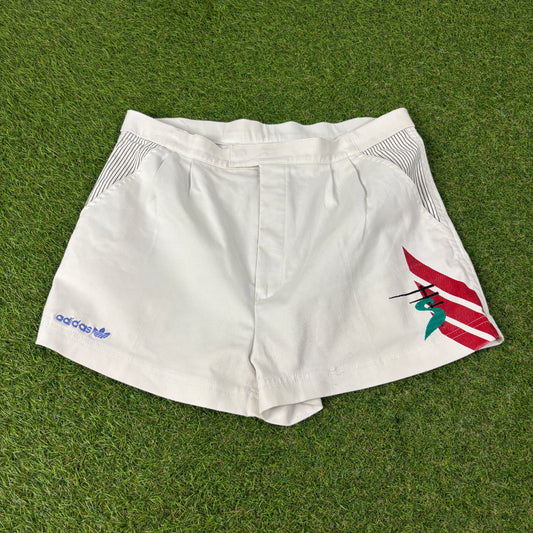 90s Adidas Stefan Edberg Tennis Shorts White Medium