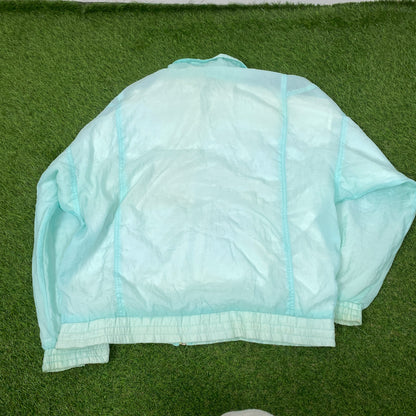 90s Rodeo Shell Tracksuit Jacket + Joggers Set Baby Blue Largeh