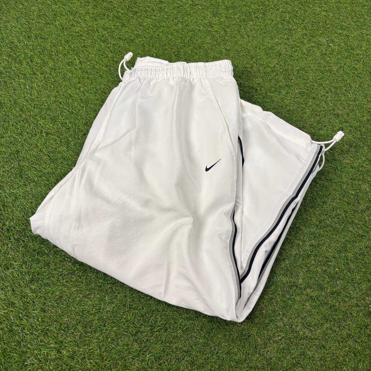 00s Nike 3/4 Length Piping Joggers White XXL