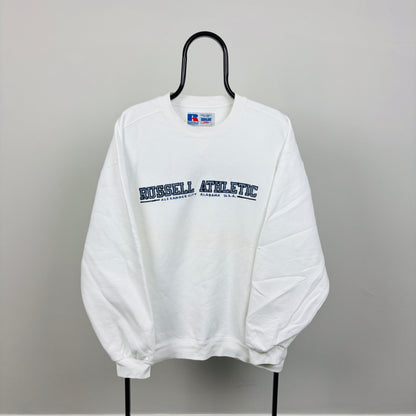 90s Russell Athletic Sweatshirt White Large