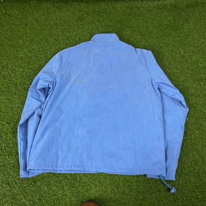 00s Nike Windbreaker Jacket + Joggers Set Blue Womens Medium