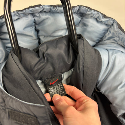 90s Nike Down Puffer Jacket Black Large