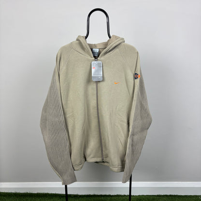 00s Nike Zip Hoodie Brown XL