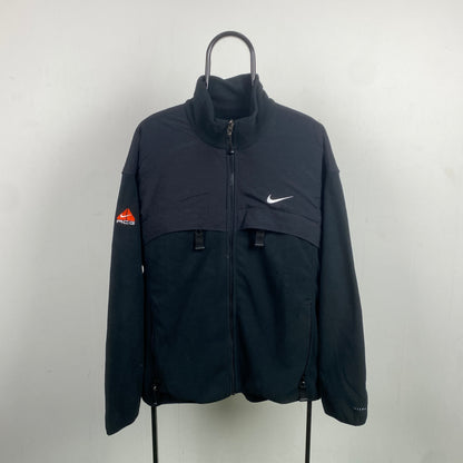 90s Nike ACG Fleece Coat Sweatshirt Black XL