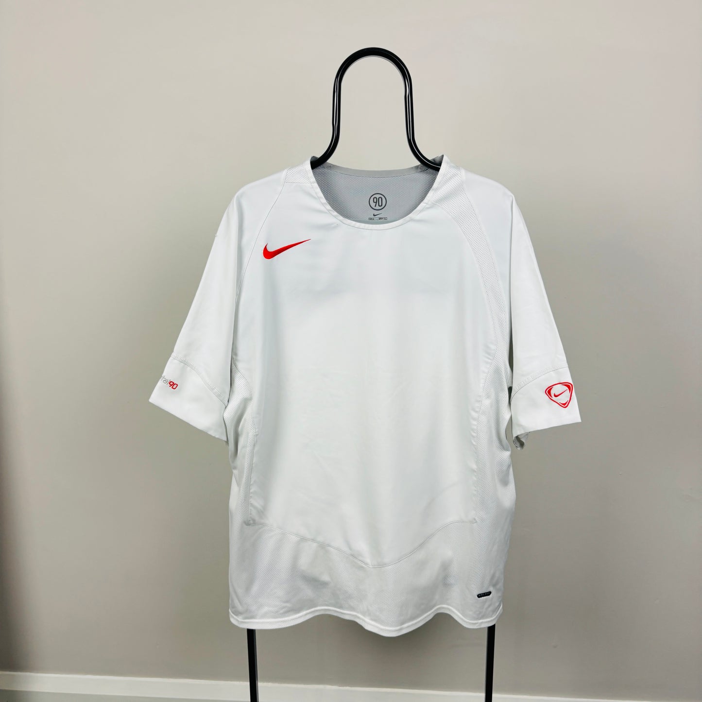 00s Nike T90 Football Shirt T-Shirt White XL