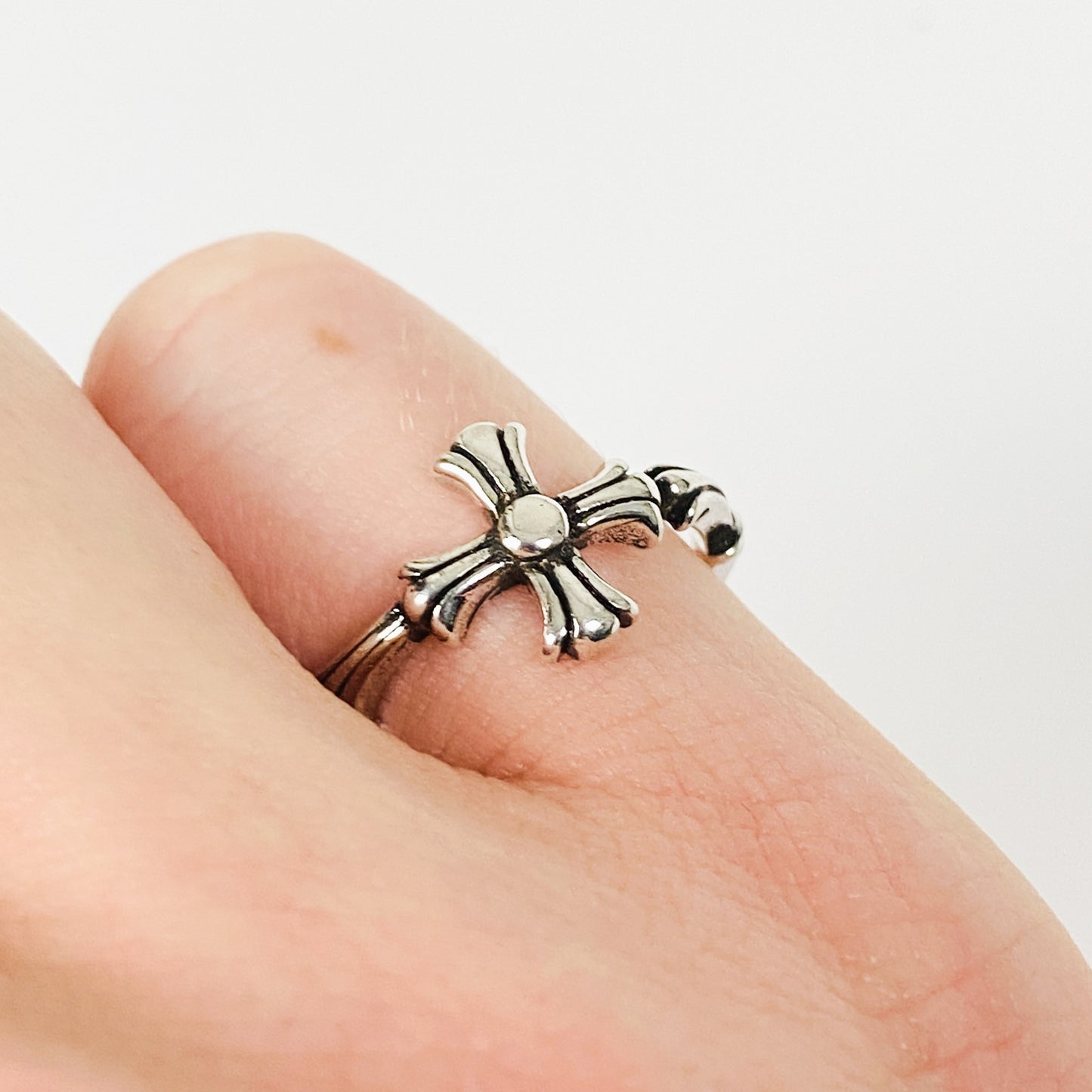 Retro Adjustable Antique Circle Ring Silver