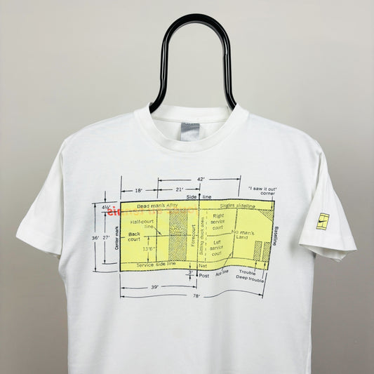 00s Nike Tennis Court T-Shirt White Small