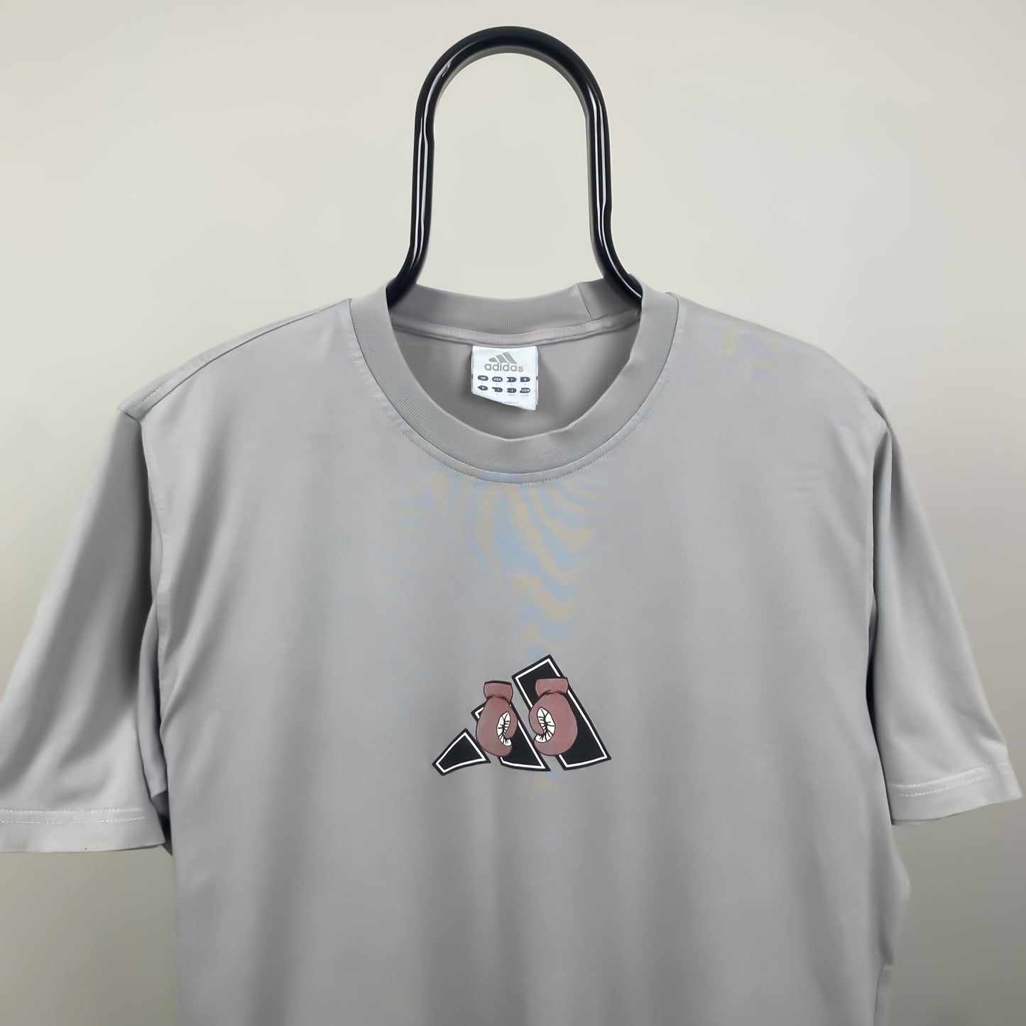 00s Adidas Boxing T-Shirt Grey Large